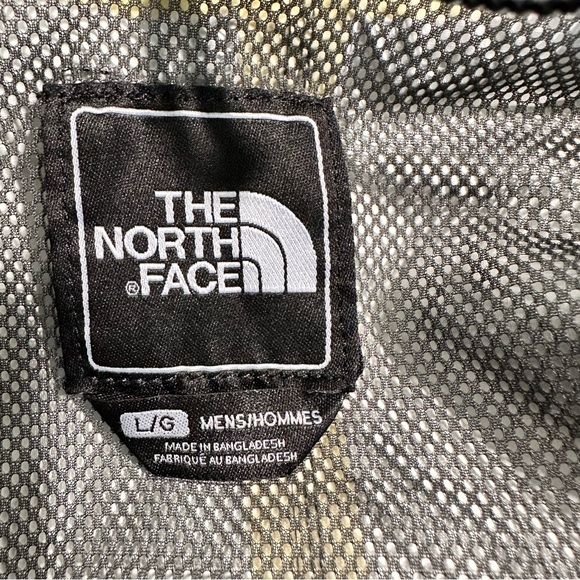 The North Face Men's Navy Blue HyVent Hooded Jacket Large Waterproof Hiking EUC - Picture 2 of 11